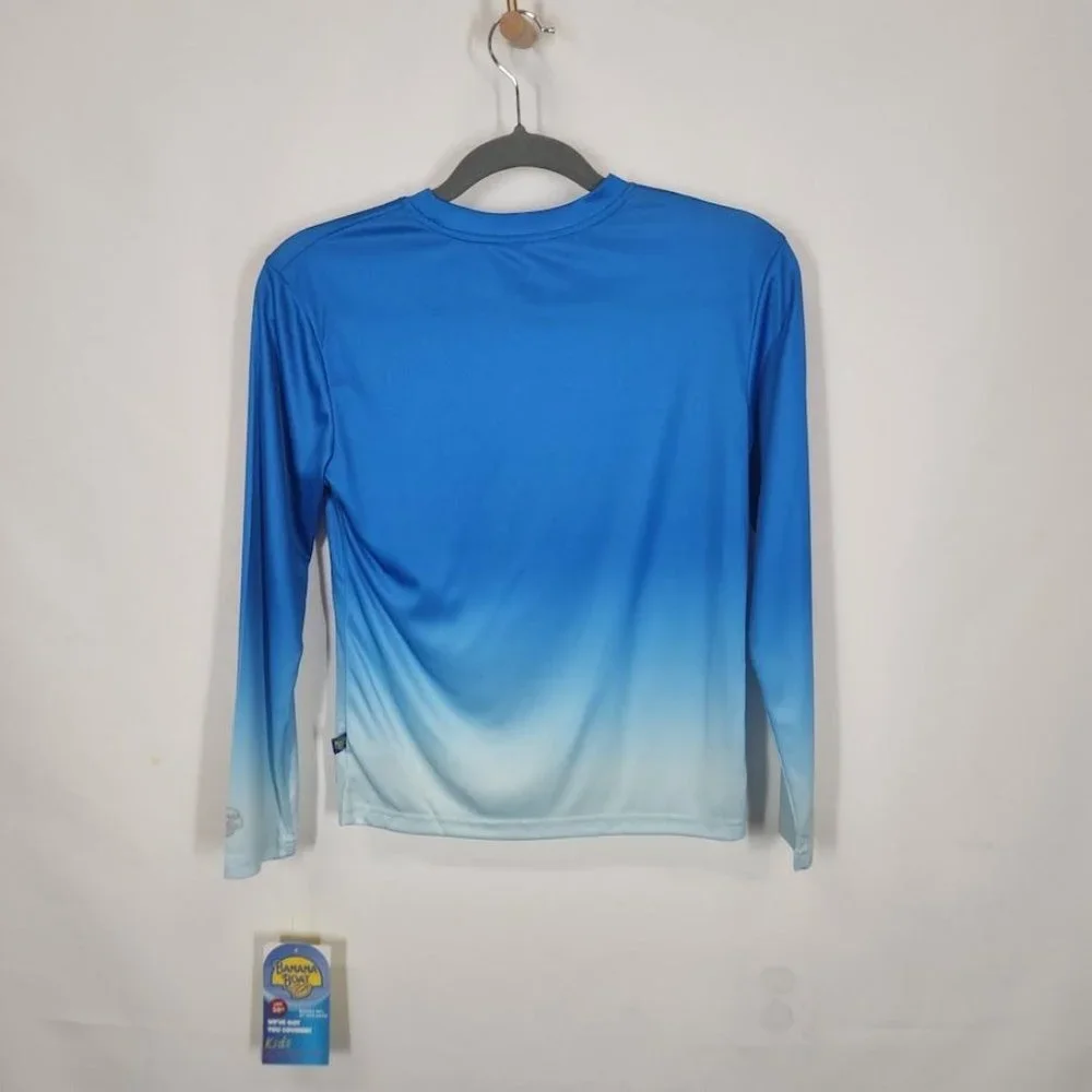 NWT Banana Boat Kids UPF Long Sleeve Rash‎ Guard Shirt Size Medium